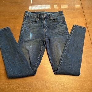 American Eagle Outfitters Dark Blue Hi- Rise Skinny Jegging